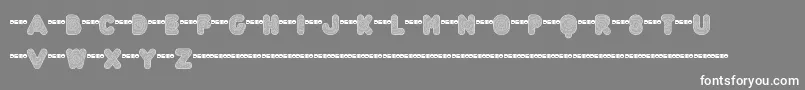 FtAcidtestRegressive Font – White Fonts on Gray Background