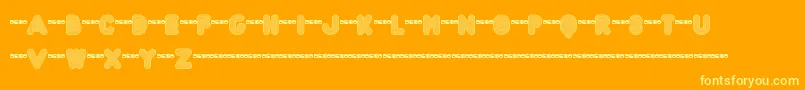 FtAcidtestRegressive Font – Yellow Fonts on Orange Background