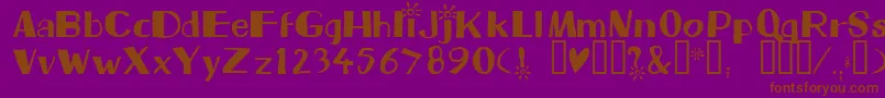 Шрифт Beam – коричневые шрифты на фиолетовом фоне