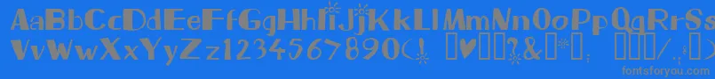 Beam-fontti – harmaat kirjasimet sinisellä taustalla