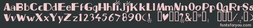 Beam Font – Pink Fonts on Black Background