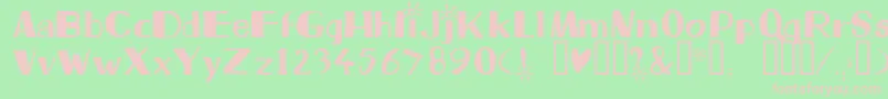 フォントBeam – 緑の背景にピンクのフォント
