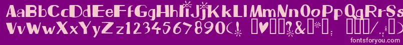 Beam Font – Pink Fonts on Purple Background