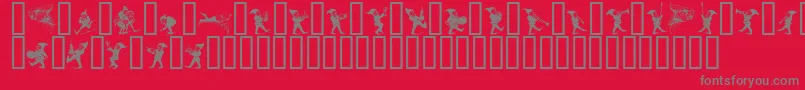 Gnomes Font – Gray Fonts on Red Background