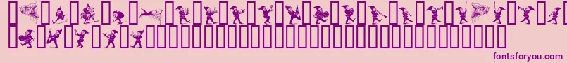 Gnomes Font – Purple Fonts on Pink Background