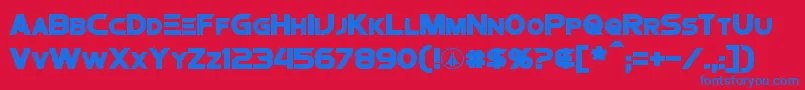 ProtocultureBold Font – Blue Fonts on Red Background