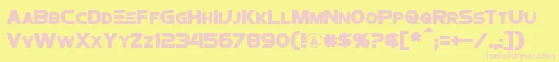 ProtocultureBold Font – Pink Fonts on Yellow Background