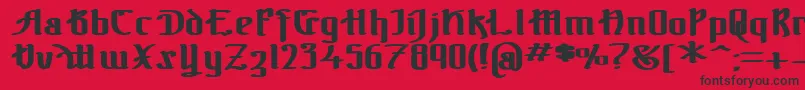 TheBlackBlocBold Font – Black Fonts on Red Background