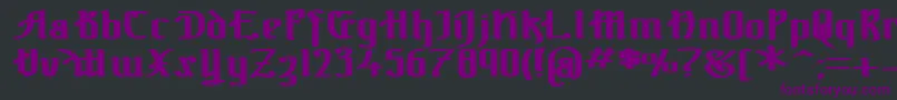 Fonte TheBlackBlocBold – fontes roxas em um fundo preto