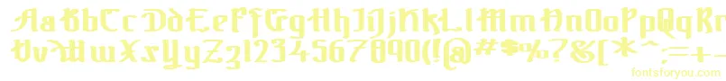 TheBlackBlocBold Font – Yellow Fonts on White Background