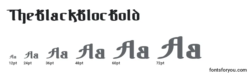 TheBlackBlocBold Font Sizes