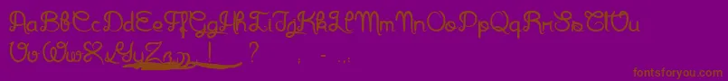 Arthus1Hig6htone Font – Brown Fonts on Purple Background