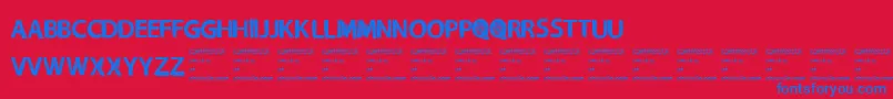 NecromongerRegular Font – Blue Fonts on Red Background