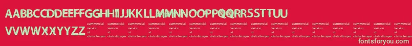 NecromongerRegular Font – Green Fonts on Red Background