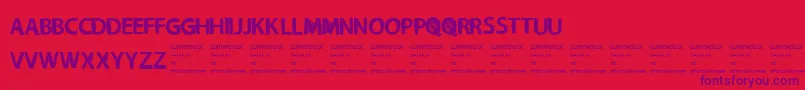 NecromongerRegular Font – Purple Fonts on Red Background