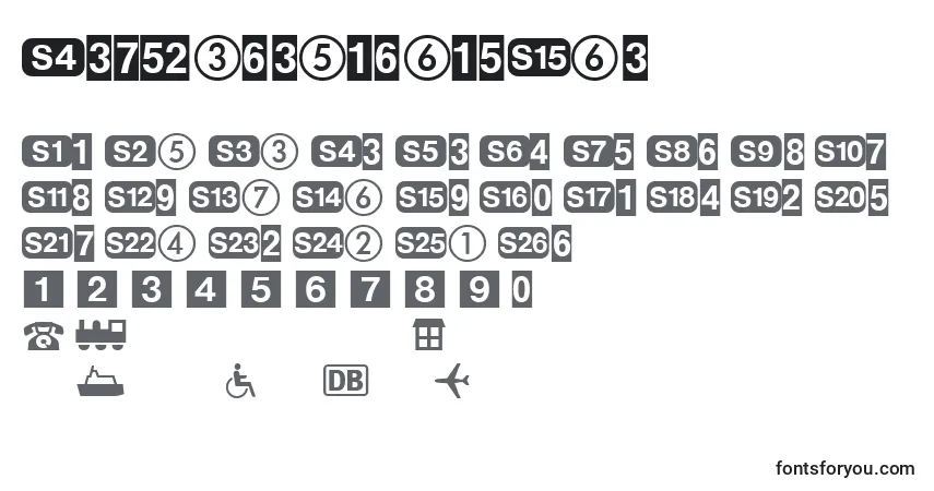 Schriftart DeutschebahnagOne – Alphabet, Zahlen, spezielle Symbole