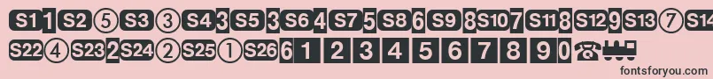 DeutschebahnagOne Font – Black Fonts on Pink Background