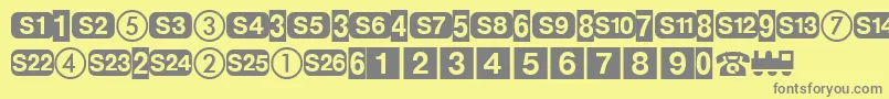 DeutschebahnagOne Font – Gray Fonts on Yellow Background