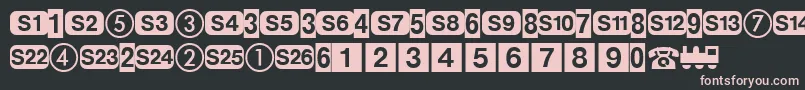 Czcionka DeutschebahnagOne – różowe czcionki na czarnym tle