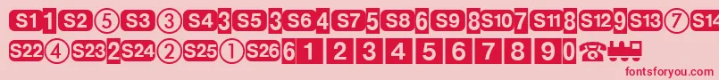 DeutschebahnagOne Font – Red Fonts on Pink Background