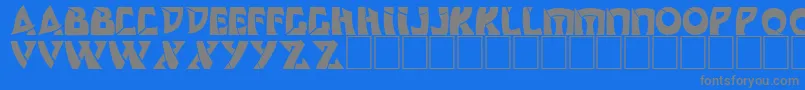 DsComedyCyrBold-Schriftart – Graue Schriften auf blauem Hintergrund