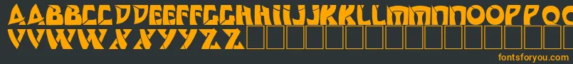 DsComedyCyrBold Font – Orange Fonts on Black Background