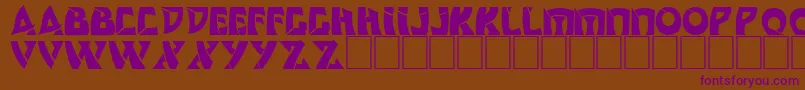 DsComedyCyrBold Font – Purple Fonts on Brown Background