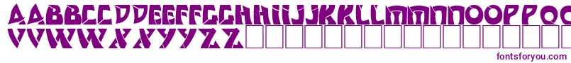 フォントDsComedyCyrBold – 紫色のフォント