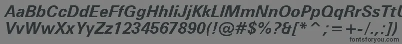 Zurichbi Font – Black Fonts on Gray Background