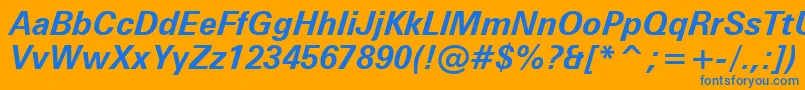 Подробнее о шрифте Zurichbi Шрифт Zurichbi – синие шрифты на оранжевом фоне