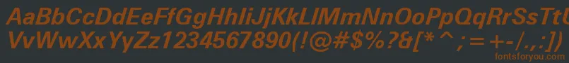 Zurichbi Font – Brown Fonts on Black Background