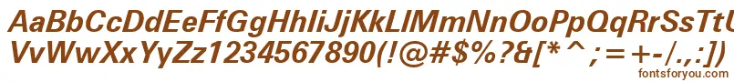 Шрифт Zurichbi – коричневые шрифты на белом фоне