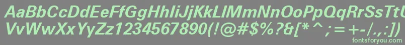 Zurichbi Font – Green Fonts on Gray Background