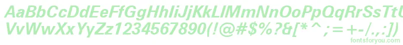 Zurichbi Font – Green Fonts on White Background