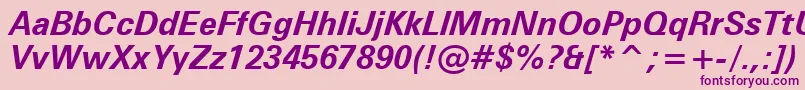 Zurichbi Font – Purple Fonts on Pink Background