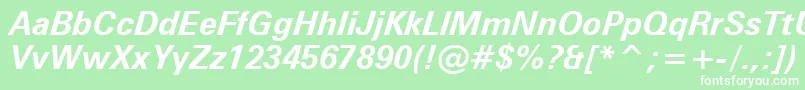 Zurichbi Font – White Fonts on Green Background