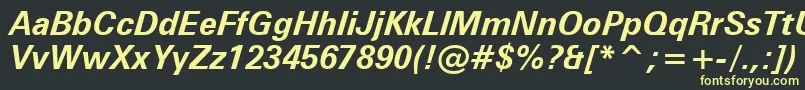 Zurichbi Font – Yellow Fonts on Black Background