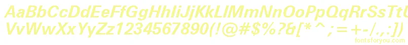 Шрифт Zurichbi – жёлтые шрифты