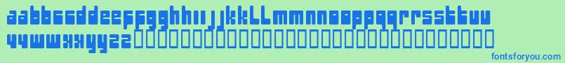 Pectopah Font – Blue Fonts on Green Background