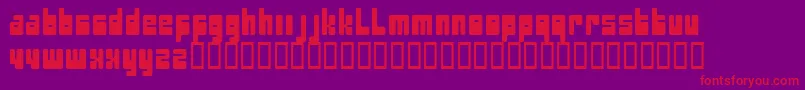 Czcionka Pectopah – czerwone czcionki na fioletowym tle