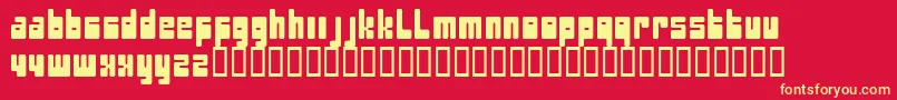 Pectopah Font – Yellow Fonts on Red Background