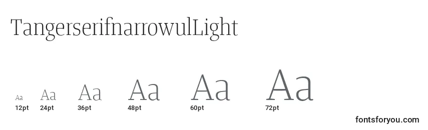TangerserifnarrowulLight Font Sizes
