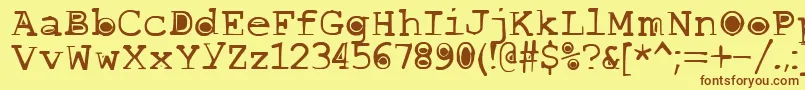 Buttlint Font – Brown Fonts on Yellow Background