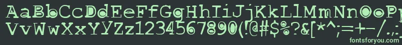 Buttlint-fontti – vihreät fontit mustalla taustalla