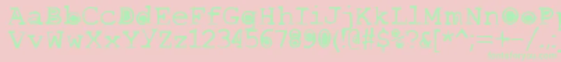 Buttlint Font – Green Fonts on Pink Background