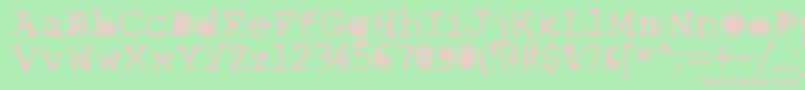 Buttlint Font – Pink Fonts on Green Background