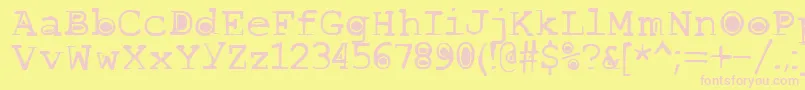 Buttlint Font – Pink Fonts on Yellow Background