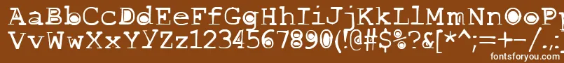 Buttlint-fontti – valkoiset fontit ruskealla taustalla