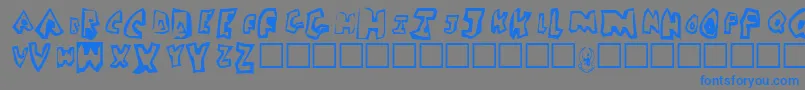 Dicksoup Font – Blue Fonts on Gray Background