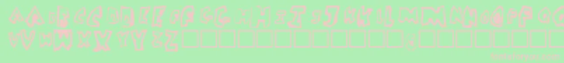 Dicksoup Font – Pink Fonts on Green Background